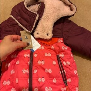 Patagonia Kids Puffer Jacket - Pink and Burgundy brand new